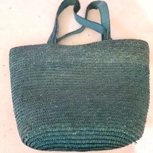 Women Blue Bohemian Straw Bag